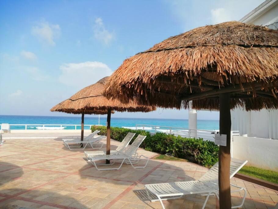 Placentero Depa En Mar Caribe! Cancún Exteriör bild